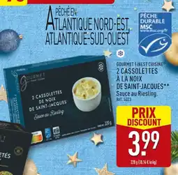 ALDI Gourmet finest cuisine 2 cassolettes à la noix de saint-jacques offre