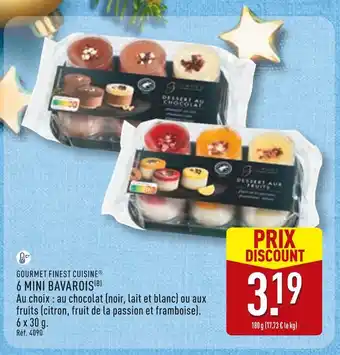 ALDI Gourmet finest cuisine 6 mini bavarois offre