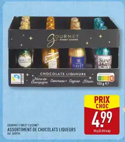 ALDI Gourmet finest cuisine assortiment de chocolats liqueurs offre