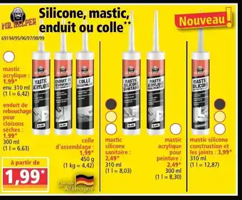 Norma Silicone, mastic, enduit ou colle offre