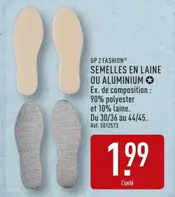 ALDI Up 2 fashion semelles en laine offre