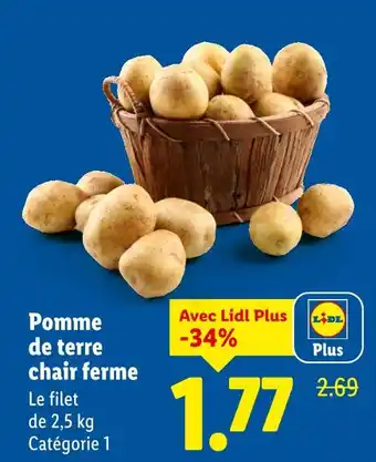 Lidl Pomme de terre chair ferme offre