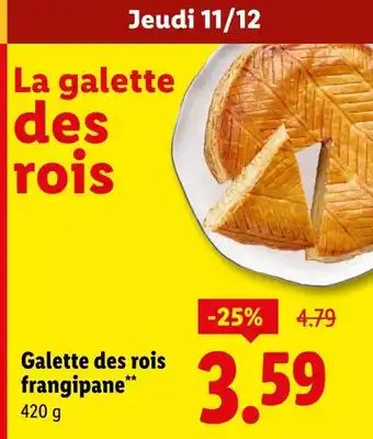 Lidl Galette des rois frangipane offre