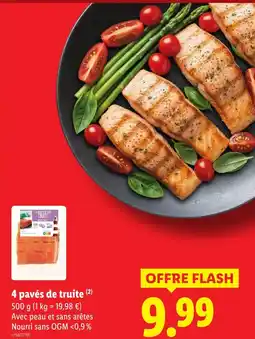 Lidl 4 pavés de truite offre