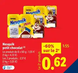 Lidl Nestlé nesquik petit chocolat offre
