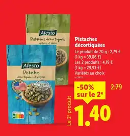 Lidl Alesto pistaches décortiquées offre