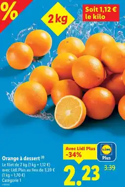 Lidl Orange à dessert offre