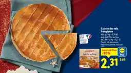 Lidl Galette des rois frangipane offre
