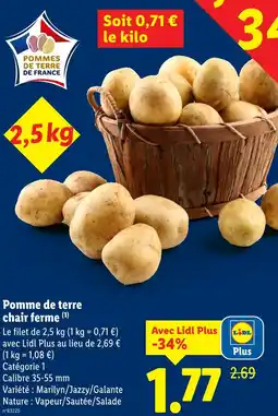 Lidl Pomme de terre chair ferme offre