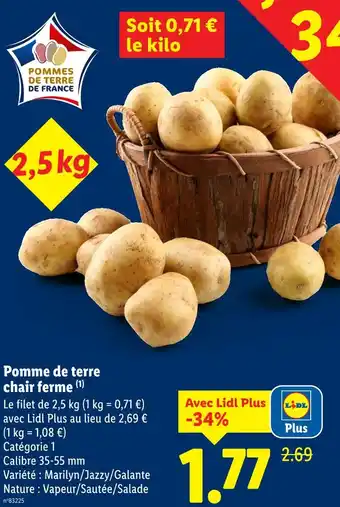 Lidl Pomme de terre chair ferme offre