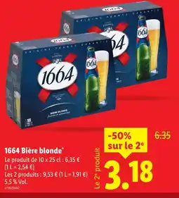 Lidl 1664 bière blonde offre