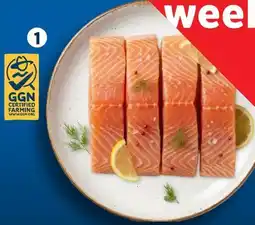Lidl 4 pavés de saumon ggn offre