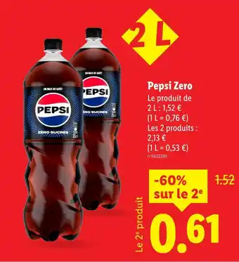 Lidl Pepsi zero offre