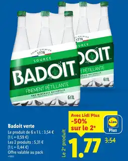 Lidl Badoit verte offre