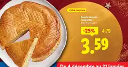 Lidl Galette des rois frangipane offre