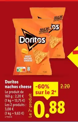 Lidl Doritos nachos cheese offre