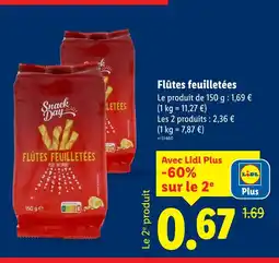 Lidl Flûtes feuilletées offre