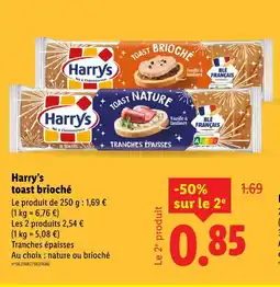 Lidl Harry's toast brioche offre