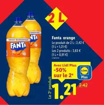 Lidl Fanta orange offre