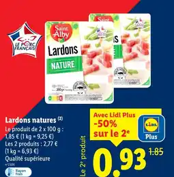 Lidl Saint alby lardons natures offre