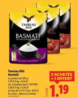 Lidl Taureau ailé basmati offre