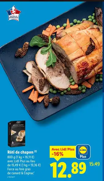 Lidl Deluxe rôti de chapon offre