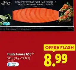 Lidl Deluxe truite fumée asc offre