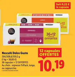 Lidl Nescafe dolce gusto offre