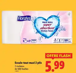 Lidl Floraly's essuie-tout maxi 2 plis offre