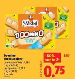 Lidl St michel doomino chocolat blanc offre