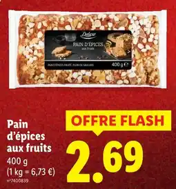Lidl Deluxe pain d'épices aux fruits offre