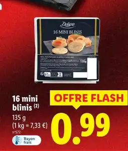 Lidl Deluxe 16 mini blinis offre