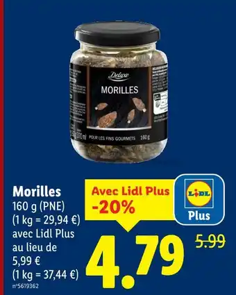 Lidl Deluxe morilles offre