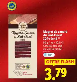 Lidl Magret de canard du sud-ouest igp séché offre