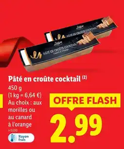 Lidl Deluxe pâté en croûte cocktail offre