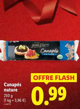 Lidl Maître jean pierre canapés nature offre