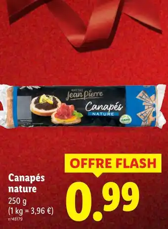 Lidl Maître jean pierre canapés nature offre