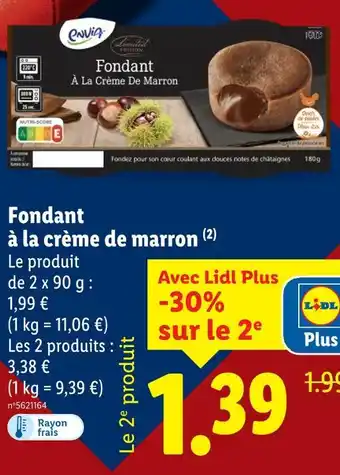 Lidl Envia fondant à la crème de marron offre