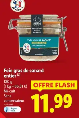 Lidl Foie gras de canard entier offre