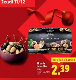 Lidl Deluxe 18 œufs de caille offre
