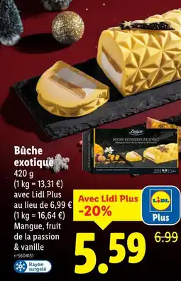 Lidl Deluxe bûche exotique offre