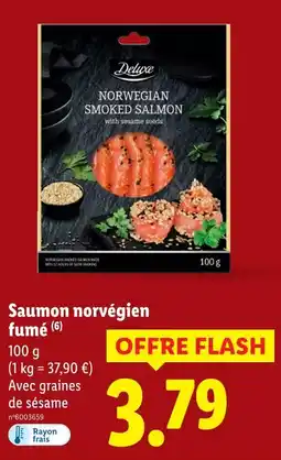 Lidl Deluxe saumon norvégien fumé offre