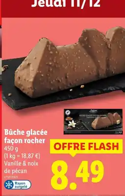Lidl Deluxe bûche glacée façon rocher offre
