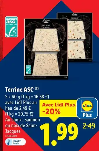 Lidl Deluxe terrine asc offre