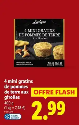 Lidl Deluxe 4 mini gratins de pommes de terre aux girolles offre