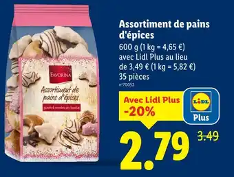 Lidl Favorina assortiment de pains d'épices offre