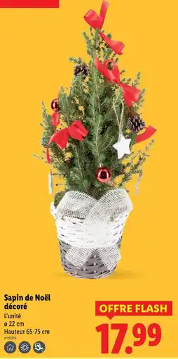 Lidl Sapin de noël décoré offre