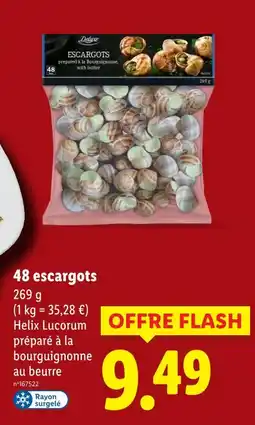 Lidl Deluxe 48 escargots offre