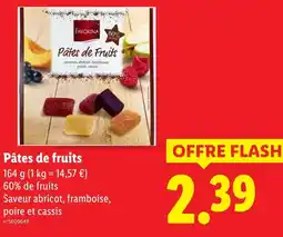 Lidl Favorina pâtes de fruits offre