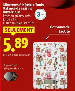 Lidl Silvercrest balance de cuisine numérique offre